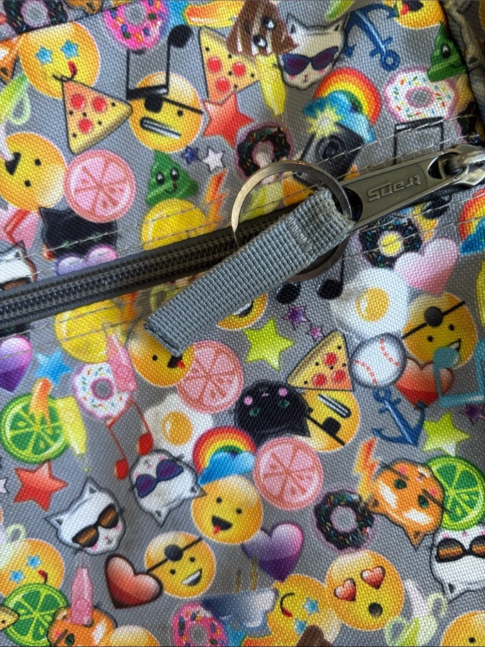 Jansport Trans Kids Emoji Patchwork Backpack - Yellow, Pink, Green, Blue, Gray